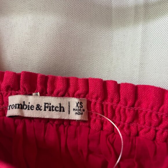 Abercrombie and Fitch, NWT, Maxi-Skirt/Crop Top Set, Fuchsia Linen/Cotton - Picture 6 of 6